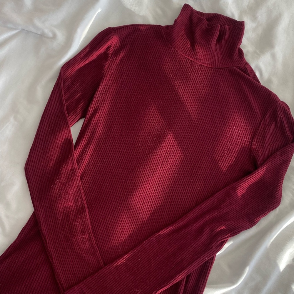 Deep Red Turtleneck